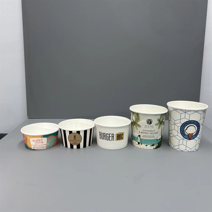 92mm ice cream paper cups with printing